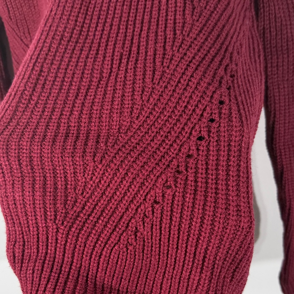 Harper Deep Red Crew Neck Sweater - Picture 6 of 9